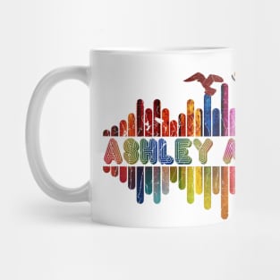 Color Tone Wave With Name-Ashley Mug